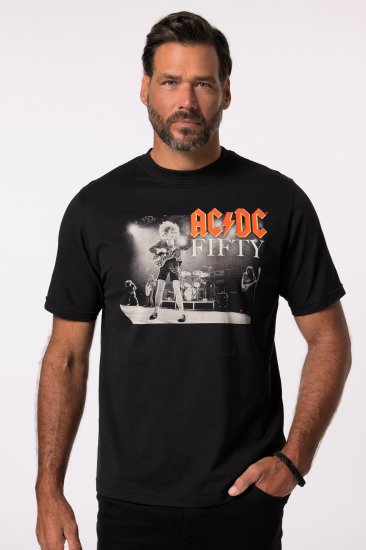 JP1880 AC/DC 50th Anniversary Band Photo T-Shirt Black - Pólók - Nagyméretű pólók - 2XL-14XL