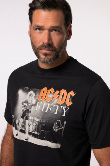 JP1880 AC/DC 50th Anniversary Band Photo T-Shirt Black - Pólók - Nagyméretű pólók - 2XL-14XL