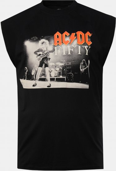 JP1880 AC/DC 50th Anniversary Band Photo Tank Top Black - Pólók - Nagyméretű pólók - 2XL-14XL