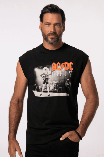JP1880 AC/DC 50th Anniversary Band Photo Tank Top Black - Pólók - Nagyméretű pólók - 2XL-14XL
