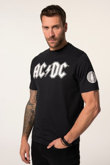 JP1880 AC/DC Classic Logo Band T-Shirt Black - Pólók - Nagyméretű pólók - 2XL-14XL