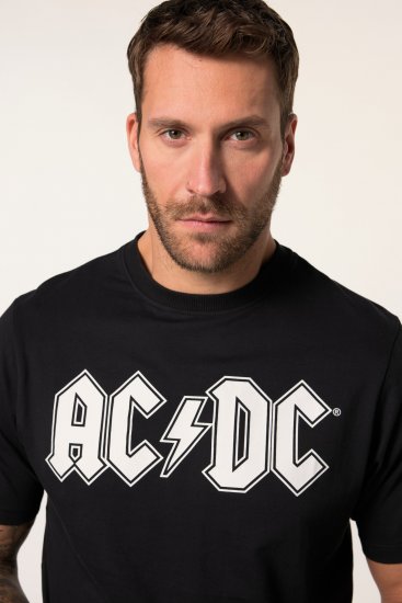 JP1880 AC/DC Classic Logo Band T-Shirt Black - Pólók - Nagyméretű pólók - 2XL-14XL