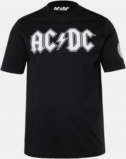 JP1880 AC/DC Classic Logo Band T-Shirt Black - Pólók - Nagyméretű pólók - 2XL-14XL