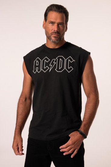JP1880 AC/DC Classic Logo Band Tank Top Black - Pólók - Nagyméretű pólók - 2XL-14XL