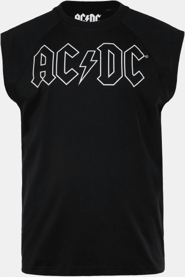 JP1880 AC/DC Classic Logo Band Tank Top Black - Pólók - Nagyméretű pólók - 2XL-14XL