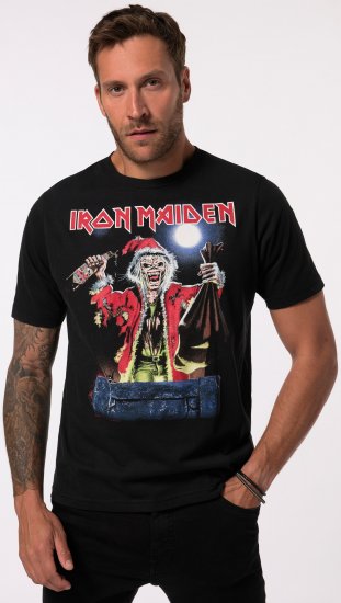 JP1880 Iron Maiden X-Mas Eddie Band T-Shirt Black - Pólók - Nagyméretű pólók - 2XL-14XL
