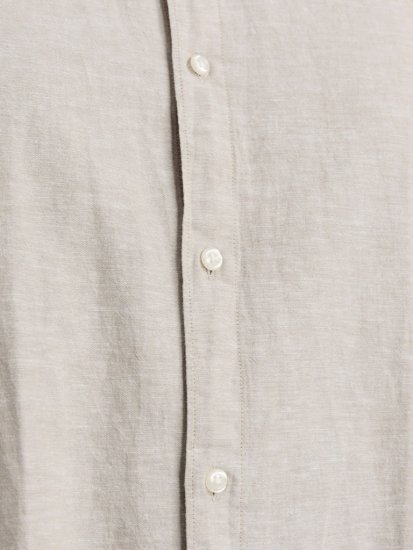 Jack & Jones Breeze Linen Blend Long Sleeve Shirt Crockery - Ingek - Ingek 2XL-10XL
