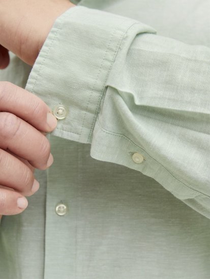 Jack & Jones Breeze Poplin Long Sleeve Shirt Iceberg Green - Ingek - Ingek 2XL-10XL