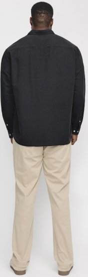 Jack & Jones Breeze Linen Blend Long Sleeve Shirt Black - Ingek - Ingek 2XL-10XL