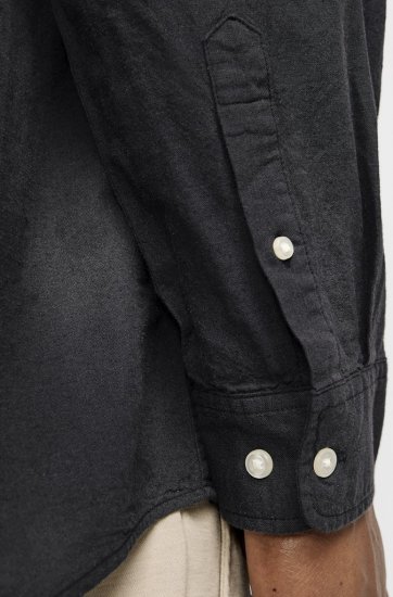 Jack & Jones Breeze Linen Blend Long Sleeve Shirt Black - Ingek - Ingek 2XL-10XL