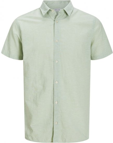Jack & Jones Breeze Linen Blend Short Sleeve Shirt Iceberg Green - Ingek - Ingek 2XL-10XL