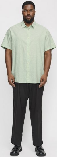 Jack & Jones Breeze Linen Blend Short Sleeve Shirt Iceberg Green - Ingek - Ingek 2XL-10XL