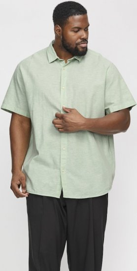 Jack & Jones Breeze Linen Blend Short Sleeve Shirt Iceberg Green - Ingek - Ingek 2XL-10XL