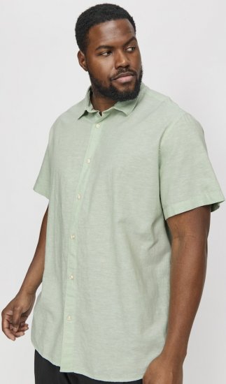 Jack & Jones Breeze Linen Blend Short Sleeve Shirt Iceberg Green - Ingek - Ingek 2XL-10XL