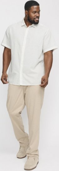 Jack & Jones Breeze Linen Blend Short Sleeve Shirt White - Ingek - Ingek 2XL-10XL
