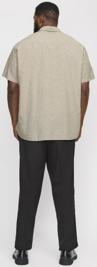 Jack & Jones Breeze Linen Blend Short Sleeve Shirt Beige - Ingek - Ingek 2XL-10XL