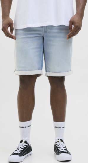 Jack & Jones Rick Icon I.K. Shorts Blue Denim - Rövidnadrág - Nagyméretű Rövidnadrág W40-W60