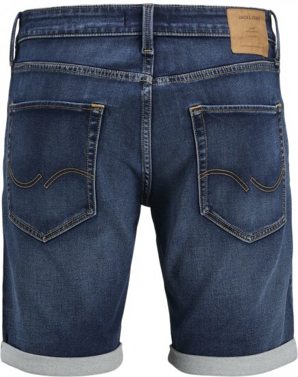 Jack & Jones Rick Con I.K. SHORTS GE 132 SN Blue Denim - Rövidnadrág - Nagyméretű Rövidnadrág W40-W60