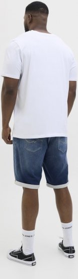 Jack & Jones Rick Con I.K. SHORTS GE 132 SN Blue Denim - Rövidnadrág - Nagyméretű Rövidnadrág W40-W60