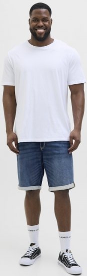 Jack & Jones Rick Con I.K. SHORTS GE 132 SN Blue Denim - Rövidnadrág - Nagyméretű Rövidnadrág W40-W60