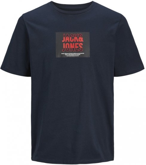 Jack & Jones Hudson Crew Neck T-Shirt Navy - Pólók - Nagyméretű pólók - 2XL-14XL