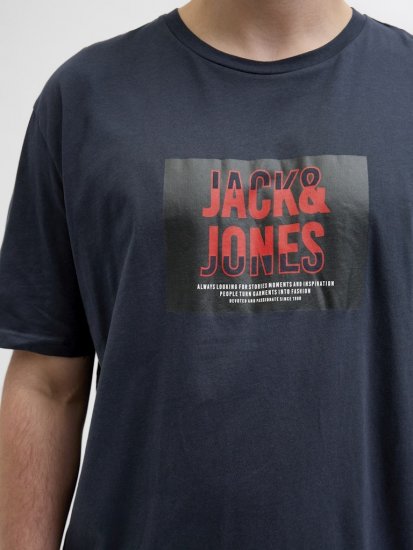 Jack & Jones Hudson Crew Neck T-Shirt Navy - Pólók - Nagyméretű pólók - 2XL-14XL