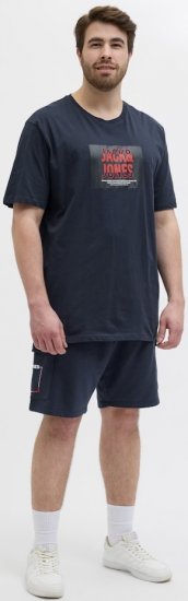 Jack & Jones Hudson Crew Neck T-Shirt Navy - Pólók - Nagyméretű pólók - 2XL-14XL