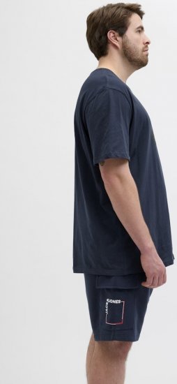 Jack & Jones Hudson Crew Neck T-Shirt Navy - Pólók - Nagyméretű pólók - 2XL-14XL