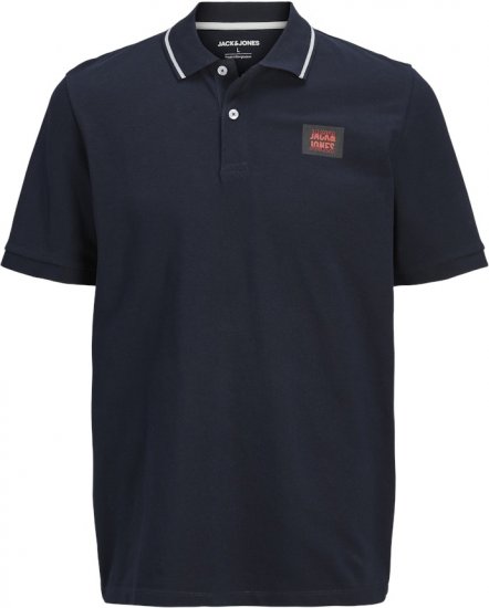Jack & Jones Hudson Short Sleeve Polo Dark Navy - Pólóingek - Galléros Pólók 2XL-8XL - Pólóingek 2XL-8XL