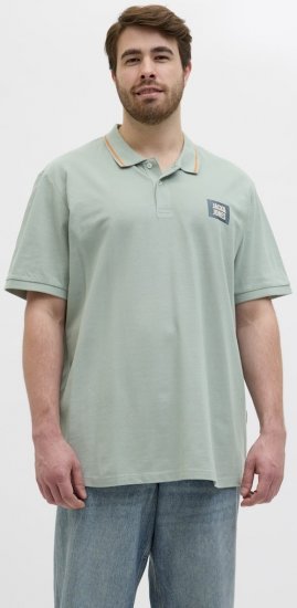 Jack & Jones Hudson Short Sleeve Polo Iceberg Green - Pólóingek - Galléros Pólók 2XL-8XL - Pólóingek 2XL-8XL