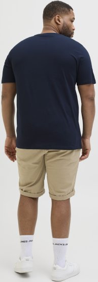 Jack & Jones Hawaii Shape Crew Neck T-Shirt Navy - Pólók - Nagyméretű pólók - 2XL-14XL