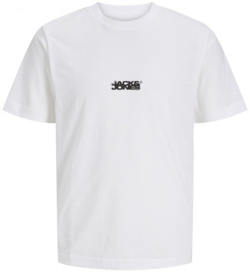 Jack & Jones Sago Branded Crew Neck T-Shirt Bright White - Pólók - Nagyméretű pólók - 2XL-14XL
