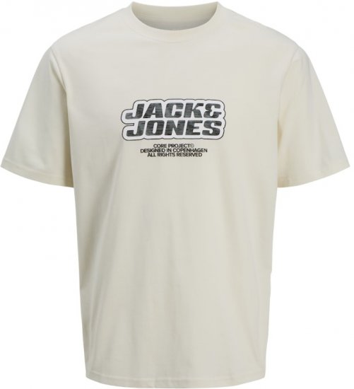 Jack & Jones Lido Core Front Print T-Shirt Yellow - Pólók - Nagyméretű pólók - 2XL-14XL