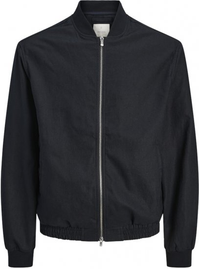 Jack & Jones Leister LinenMix Bomber Jacket Dark Navy - Kabátok - Nagyméretű Kabátok - 2XL-8XL