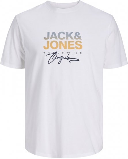 Jack & Jones Canggu Original Crew Neck T-Shirt Bright White - Pólók - Nagyméretű pólók - 2XL-14XL
