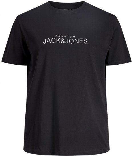 Jack & Jones Lavance Crew Neck T-Shirt Black Beauty - Pólók - Nagyméretű pólók - 2XL-14XL