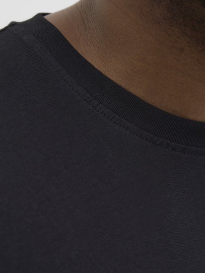 Jack & Jones Lavance Crew Neck T-Shirt Black Beauty - Pólók - Nagyméretű pólók - 2XL-14XL