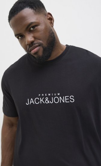 Jack & Jones Lavance Crew Neck T-Shirt Black Beauty - Pólók - Nagyméretű pólók - 2XL-14XL