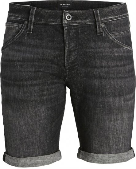 Jack & Jones RICK FOX SHORTS GE 245 Shorts Black Denim - Rövidnadrág - Nagyméretű Rövidnadrág W40-W60