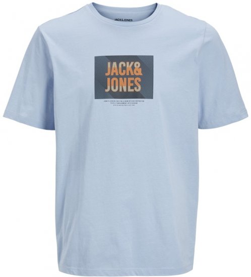 Jack & Jones Hudson Crew Neck T-Shirt Chambray Blue - Pólók - Nagyméretű pólók - 2XL-14XL