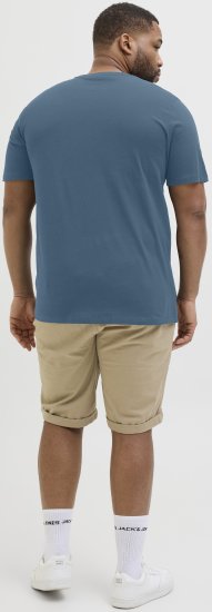 Jack & Jones Hawaii Shape Crew Neck T-Shirt Blue - Pólók - Nagyméretű pólók - 2XL-14XL