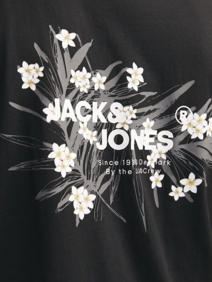 Jack & Jones Hawaii Crew Neck T-Shirt Black - Pólók - Nagyméretű pólók - 2XL-14XL