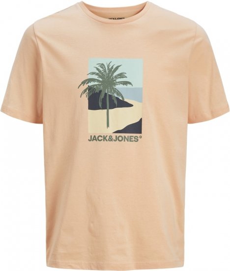 Jack & Jones Barbados Graphic Tee Light Pink - Pólók - Nagyméretű pólók - 2XL-14XL