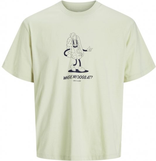 Jack & Jones Unexpect Crew Neck T-Shirt Green - Pólók - Nagyméretű pólók - 2XL-14XL