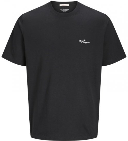 Jack & Jones Almeria Back Print T-Shirt Black - Pólók - Nagyméretű pólók - 2XL-14XL
