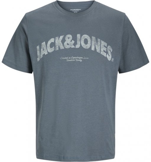 Jack & Jones Almeria Bold Branding T-Shirt Steel Blue - Pólók - Nagyméretű pólók - 2XL-14XL