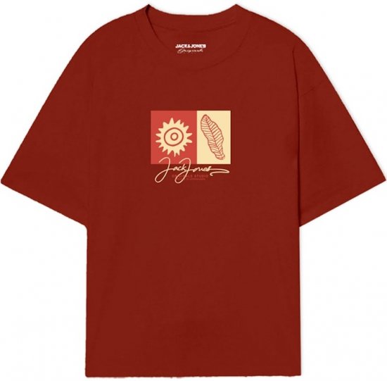 Jack & Jones Canggu Crew Neck T-Shirt Arabian Spice - Pólók - Nagyméretű pólók - 2XL-14XL