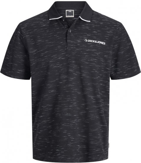 Jack & Jones Logan Polo Shirt Black - Pólóingek - Galléros Pólók 2XL-8XL - Pólóingek 2XL-8XL