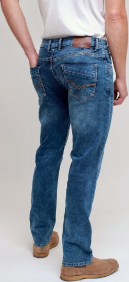 Kam Jeans Jacob Knitted Denim Reg Fit Jeans Light Wash Blue - Farmer & nadrág - Farmer és nadrág - W40-W70