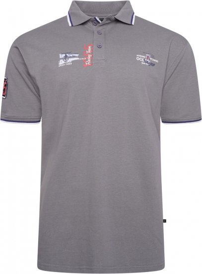 Kam Jeans 5512 1985 Racing Team Polo Shadow Grey - Pólóingek - Galléros Pólók 2XL-8XL - Pólóingek 2XL-8XL